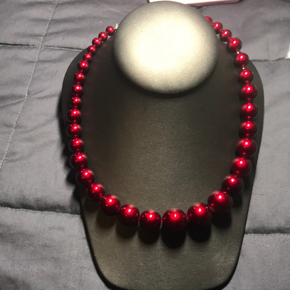 Red Beaded Necklace